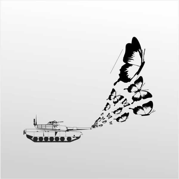 Folyo Sticker Tank Ve Kelebek