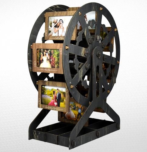 AHŞAP REBAB RENK DEĞİRMEN RESİM ÇERÇEVE 41cm*30cm