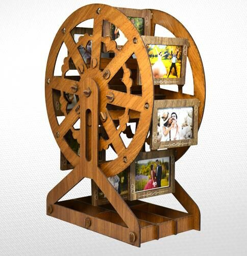 AHŞAP HİSAR CEVİZ KAHVERENGİ DEĞİRMEN RESİM ÇERÇEVE 41cm*30cm