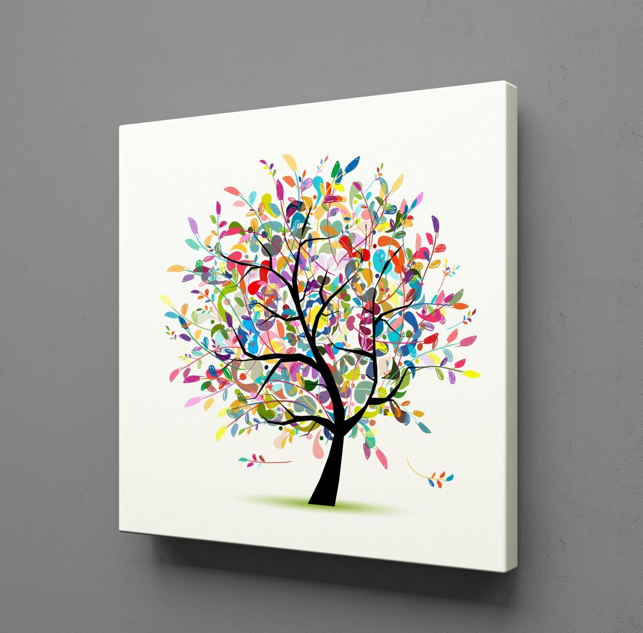 RENKLİ AĞAÇ KANVAS TABLO
