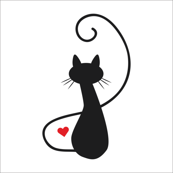 KALPLİ KEDİ FOLYO STİCKER DERSTV735