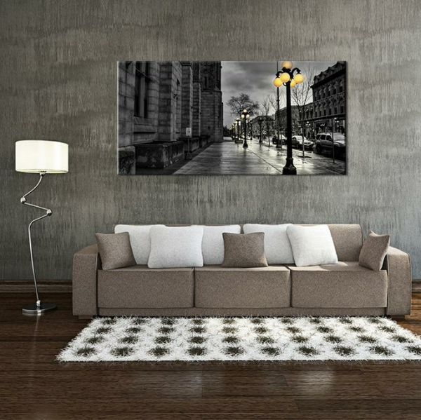 Gold Sokak Lambası Kanvas Tablo
