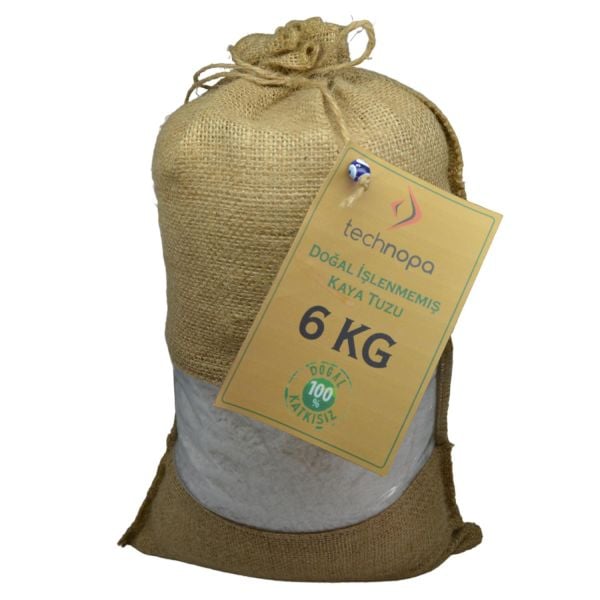 Technopa Doğal İşlenmemiş Tane Kristal Kaya Tuzu 6Kg