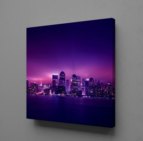 MOR IŞIKLAR KANVAS TABLO