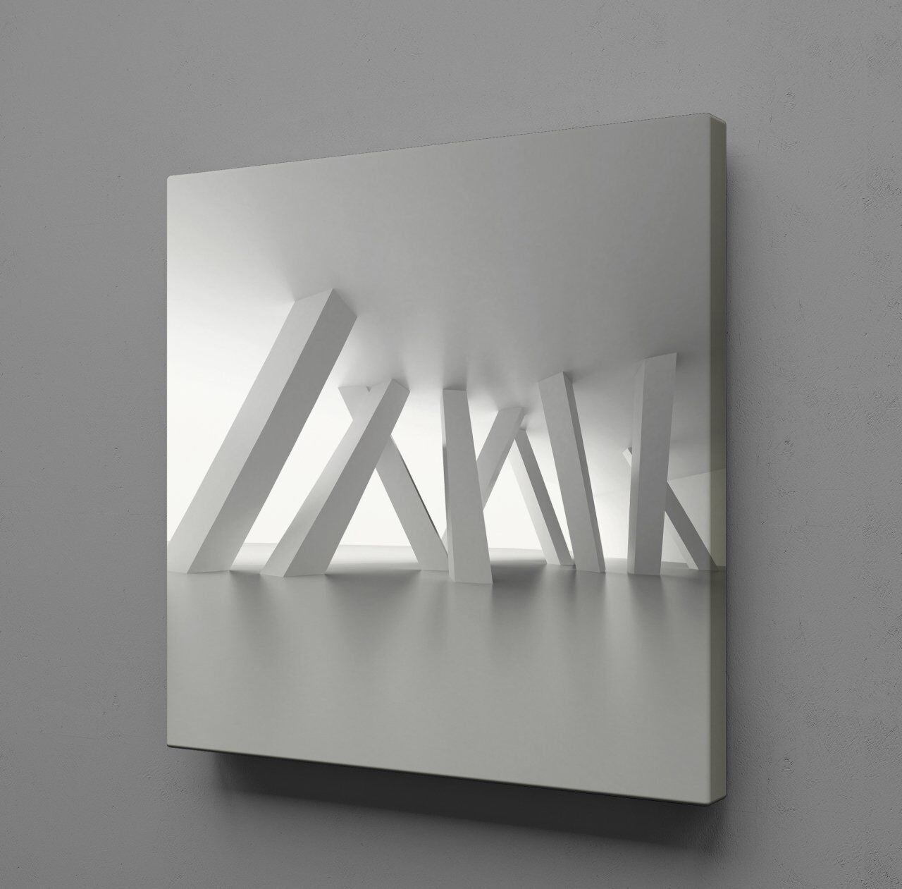 3 BOYUTLU SOYUT ÇUBUKLAR KANVAS TABLO