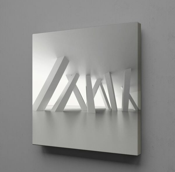 3 BOYUTLU SOYUT ÇUBUKLAR KANVAS TABLO