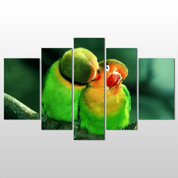 Papağan Çiftler Kanvas Tablo