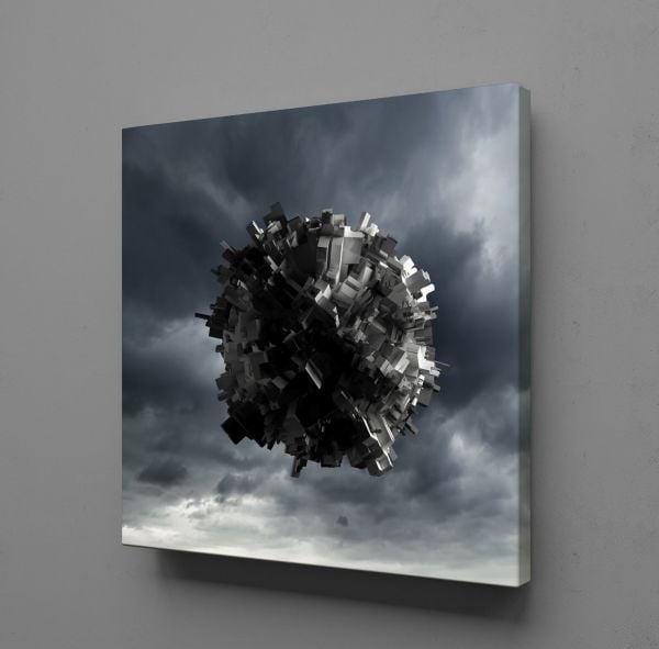 GRİ SİYAH KANVAS TABLO