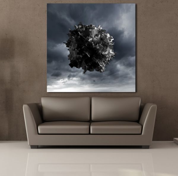 GRİ SİYAH KANVAS TABLO