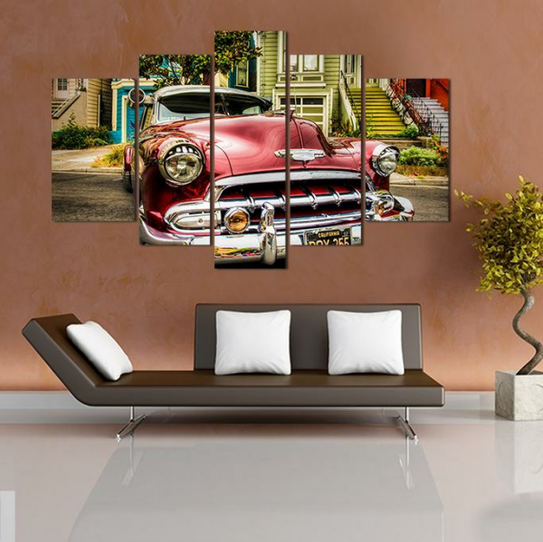 Klasik Araba Kanvas Tablo
