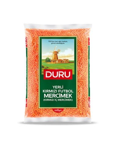 Yerli Kırmızı Futbol Mercimek (Kırmızı İç Mercimek) 1000g