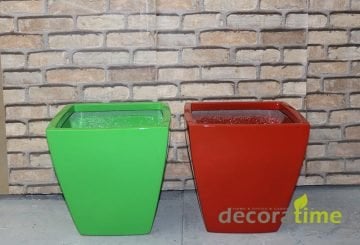 FİBER SAKSI KARERA - BÜYÜK SAKSI - DEKORATİF SAKSI - ÇİÇEKLİK