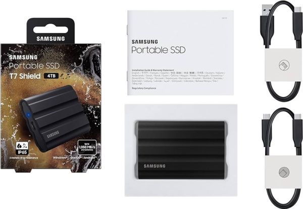 Samsung T7 4TB Usb 3.2 Gen 2 Type-C Siyah Shield