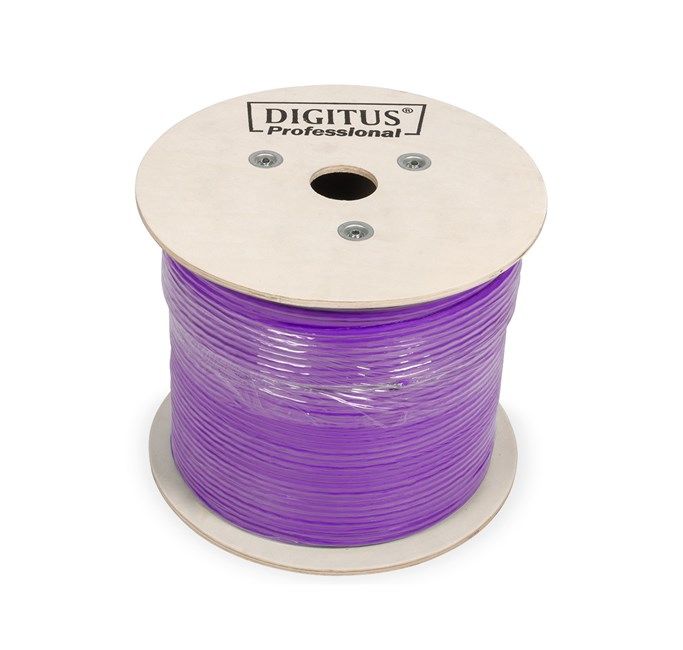 Digitus Cat6 Mor UTP Data Kablosu Saf Bakır (500m)