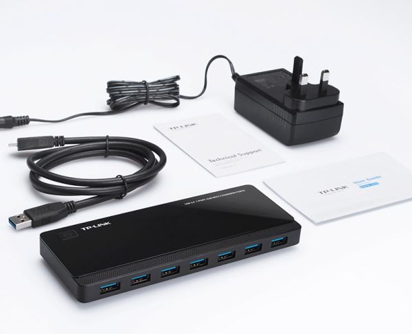 TP-Link UH720 2xŞarj Portlu 7xUSB-Portlu