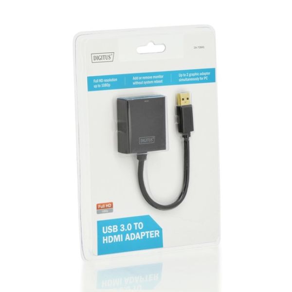 Digitus USB 3.0 Erkek to HDMI Dişi Çevirici