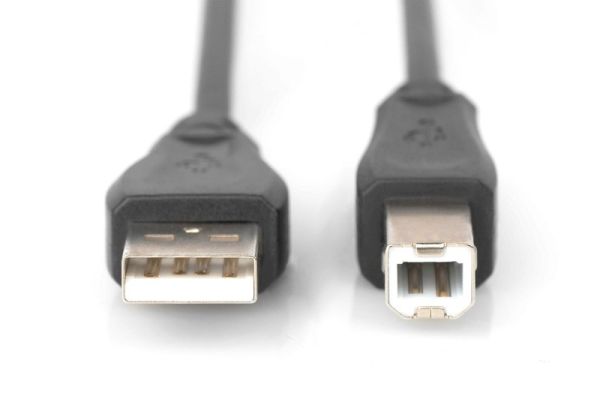 Digitus Yazıcı Kablosu Zırhlı Siyah USB 2.0 (5m)