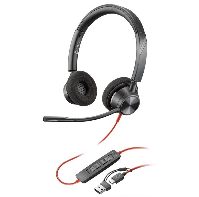 Poly Blackwire 3320 Mik. Stereo Kulaklık USB-A/C