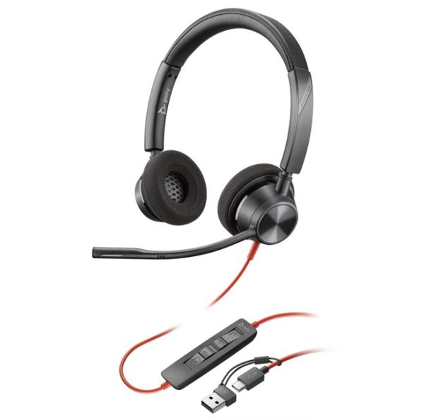 Poly Blackwire 3320 Mik. Stereo Kulaklık USB-A/C