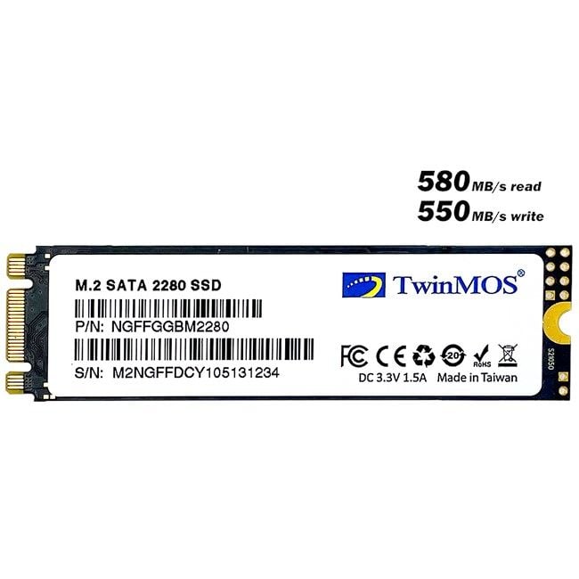 TwinMOS 512GB M.2 2280 SATA3 SSD (580/550Mb/s)