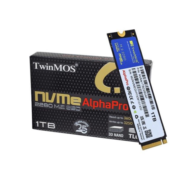 TwinMOS AlphaPro 1TB NVMe M.2 SSD(3600-3250Mb/s)
