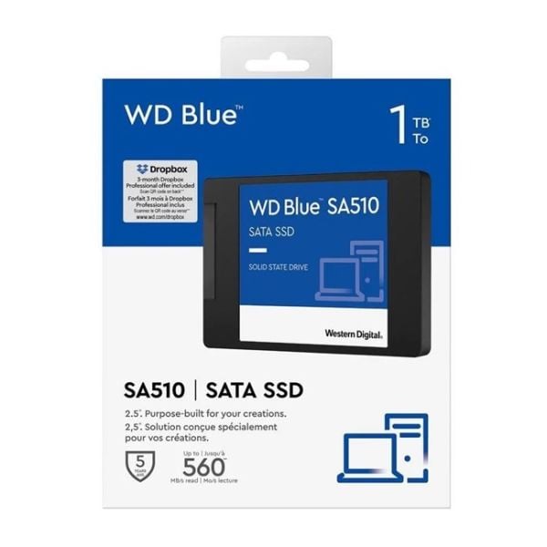 WD Blue SA510 1TB 2.5'' SATA SSD (560-520)