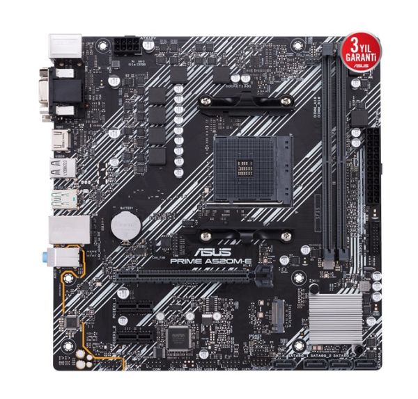 Asus Prime A520M-E/Csm AM4 Ryzen Vga Dvi Hdmi DDR4