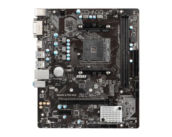 MSI B450M-A Pro Max AM4 Ryzen DDR4 Vga Dvi-D Hdmi