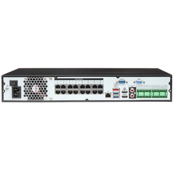 Dahua NVR5816–16P-4KS2 16Kanal H.265 NVR 8x10TB