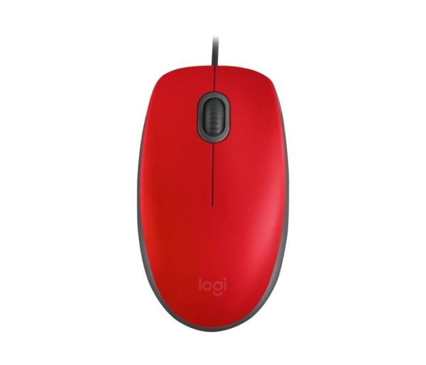 Logitech M110 Kablolu Optik Mouse Kırmızı