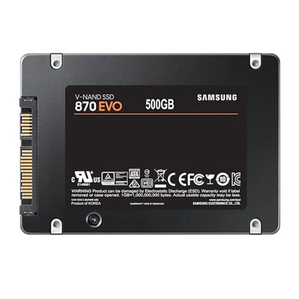 Samsung 870 Evo 500GB 2.5'' SATA SSD (560-530MB/s)