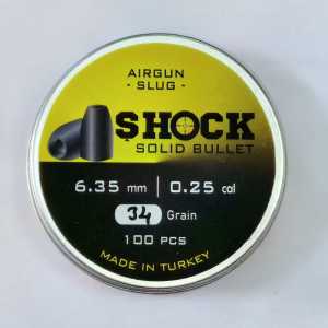 Shock Solid Bulled  6.35mm 34grain