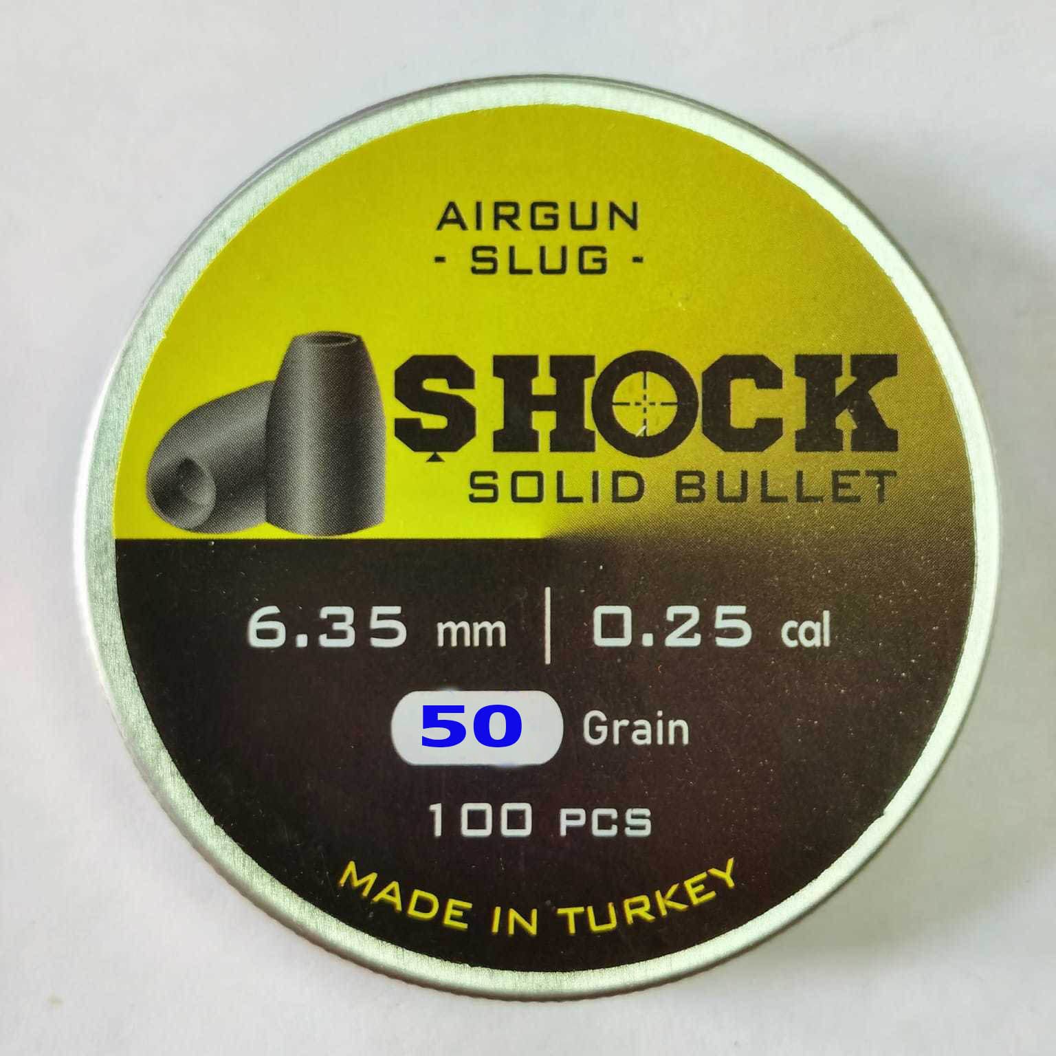 Shock Solid Bulled 6.35mm 50grain