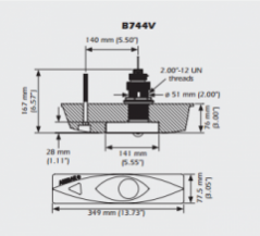 B744V 600w 50/200kHz Bronz Ayna