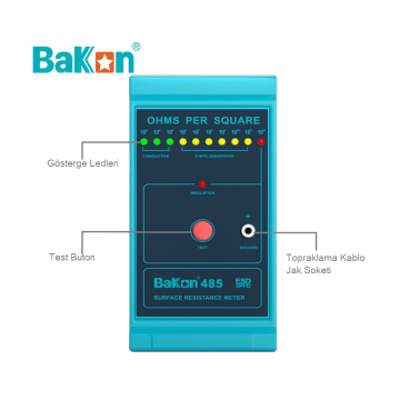 Bakon BK485 ESD Yüzey Direnci Ölçüm Cihazı