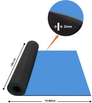 Bakon BK123 ESD Mavi Örtü 100cmX10mt Kalınlık 2mm