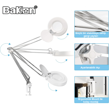 Bakon BK500C LED 20X Akrobat Büyüteç