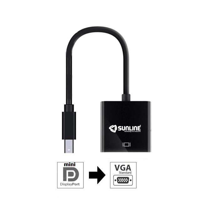 Sunline 170607 Mini Displayport-DP/VGA Dönüştürücü