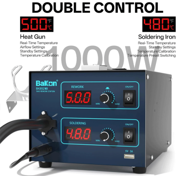 BAKON 852MX C210 Lehimleme ve Sıcak Hava İstasyonu – 1000W