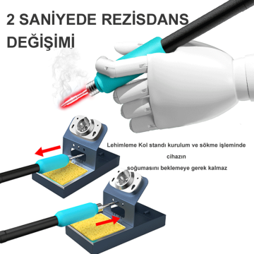 BAKON 852MX C210 Lehimleme ve Sıcak Hava İstasyonu – 1000W