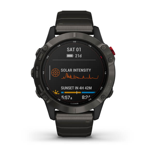 Garmin Fenix 6 Pro Solar Titanyum Multispor GPS Akıllı Saat - Titanyum Kayış