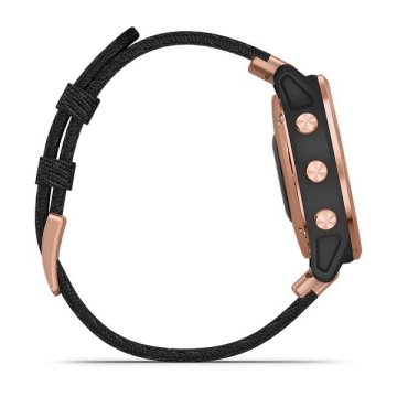 Garmin Fenix 6S Pro Sapphire Rose Gold Siyah Naylon Kayış