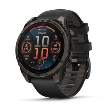 Garmin Fenix 8 - 47 mm, AMOLED - Sapphire, Karbon Gri DLC Titanyum, Siyah/Gri Kayışlı