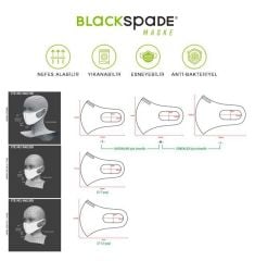 BLACKSPADE Çocuk Koruyucu Maske Beyaz S1