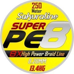 Sakura Super PE Braided 8Kat Örgü İp Misina 250m UHMW