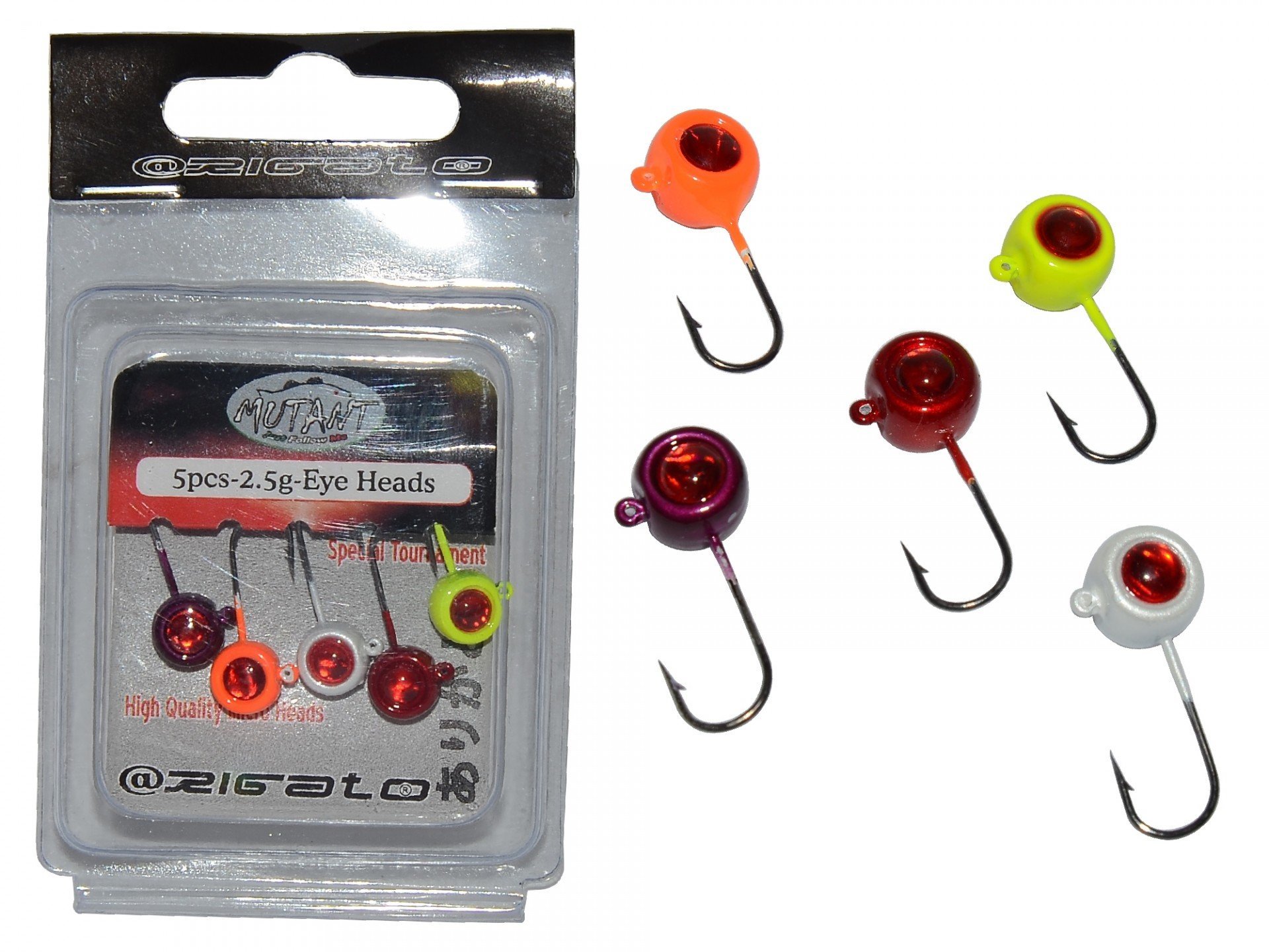 Mutant 6442 Jig Head Rigato 3D Melek Göz 3gr LRF Jig Head 5'li Paket