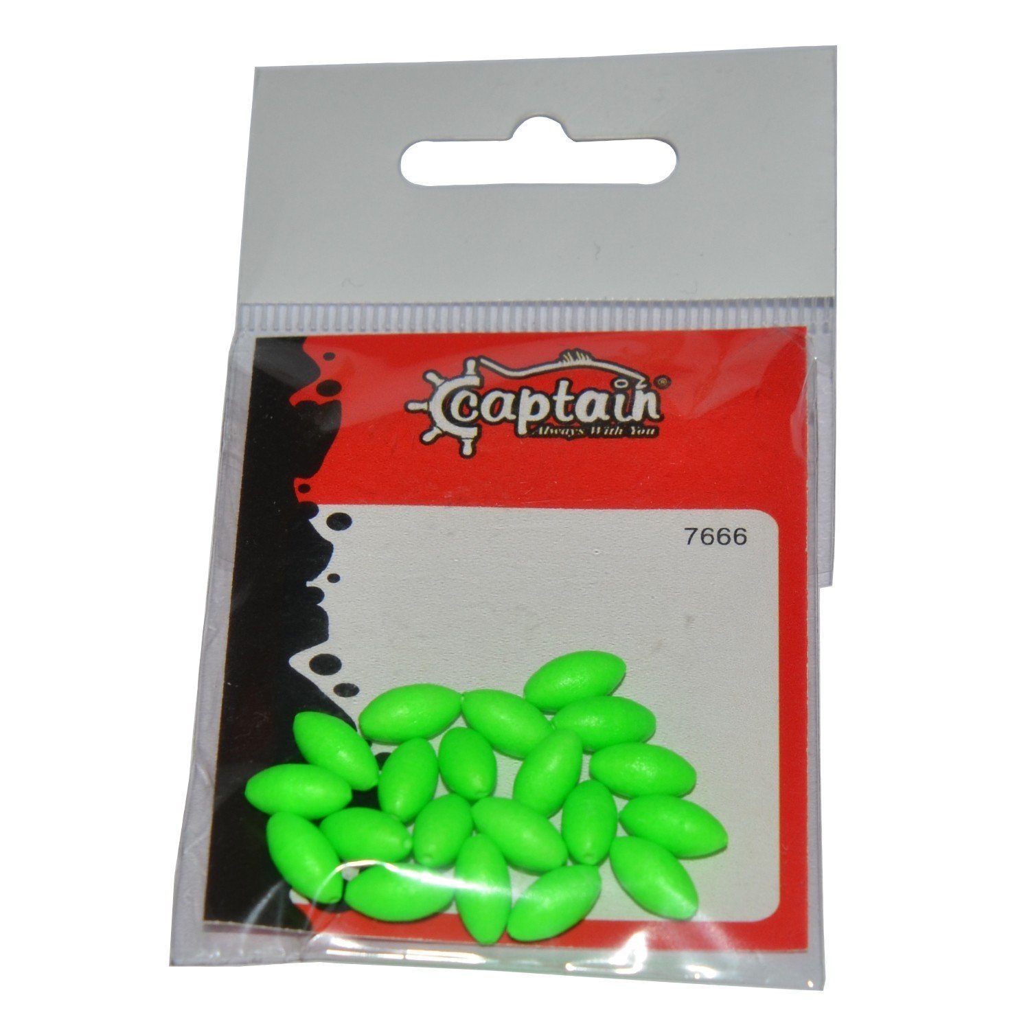 Captain 7666 Renkli Boncuk Oval 110mm Plastik Boncuk 20'li Paket