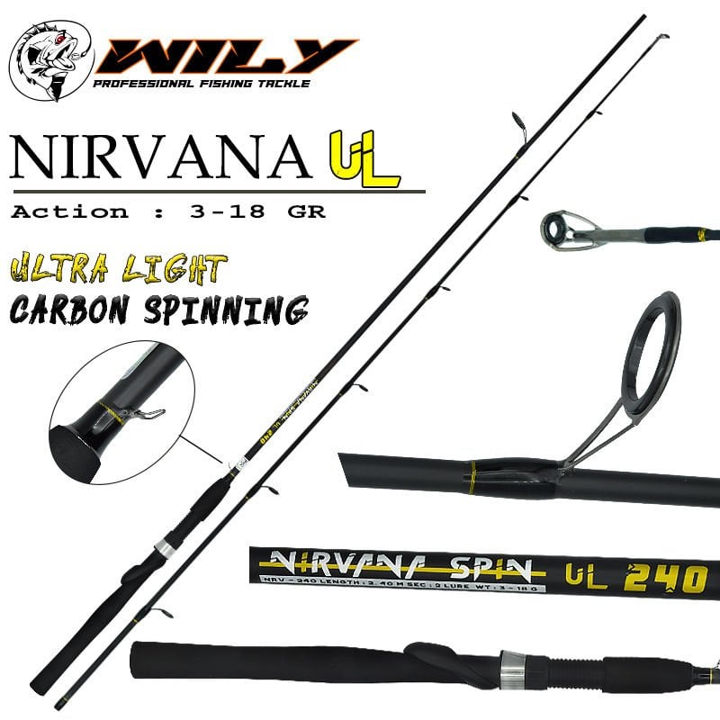 Wily Nirvana UL 225 cm  Spin Kamış 3-18 gr