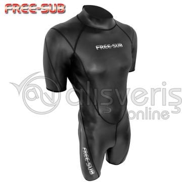 Erkek Smooth shorty Dalış Elbisesi 2mm