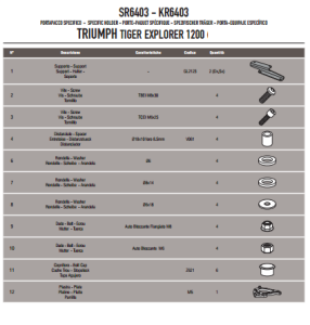 Kappa KR6403 TRIUMPH TIGER EXPLORER 1200 (12-15) Arka Canta Tasıyıcı